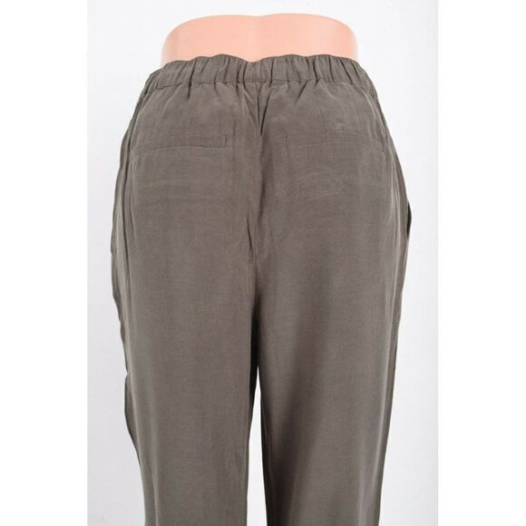 Boden Womans Olive Green Lottie Trousers Pants Cupro Drawstring US 2 UK 6 NWT - Picture 4 of 9